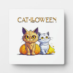 Cat Halloween Plaque