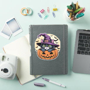 Cat Halloween Pumpkin Black Cat Oversized T-Shirt