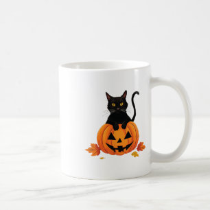 Cat Halloween Pumpkin For Women Men Kids 1  Coffee Mug