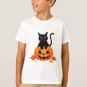 Cat Halloween Pumpkin For Women Men Kids 1 T-Shirt