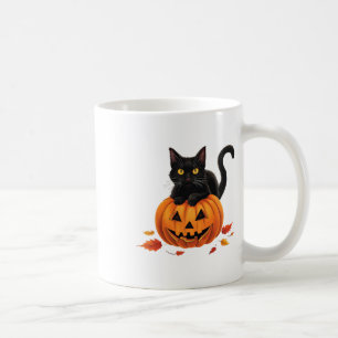 Cat Halloween Pumpkin For Women Men Kids  Coffee Mug