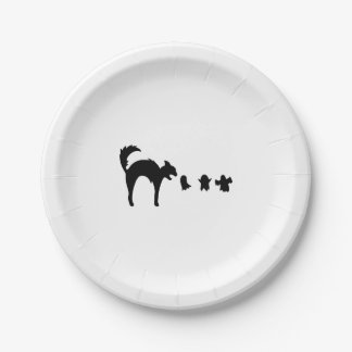 Cat Halloween shirt, gift for halloween Paper Plate