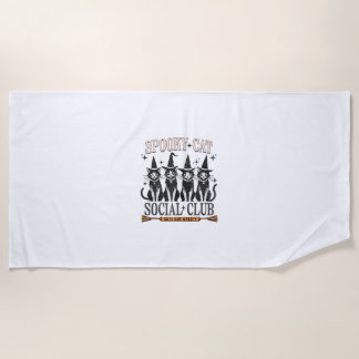 Cat Halloween Spooky Kitten Lover Trick Or Treat K Beach Towel