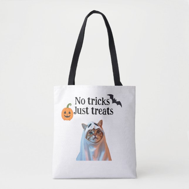 Cat halloween tote bag (Front)