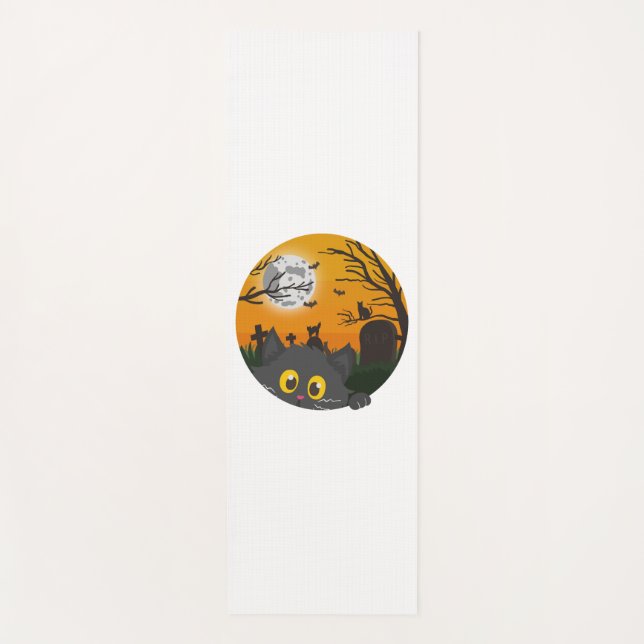 Cat Halloween Yoga Mat (Front)