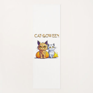 Cat halloween   yoga mat