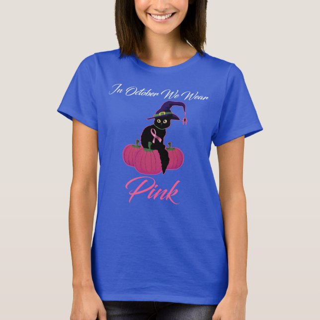 cat halloweenn pimk T-Shirt (Front)