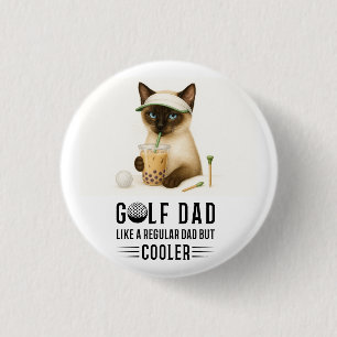 CAT  Happy Father' Day for Cat Dad Cat Lovers 1 Inch Round Button