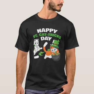 Cat Happy St Catricks Day Ireland Party Irish Kitt T-Shirt