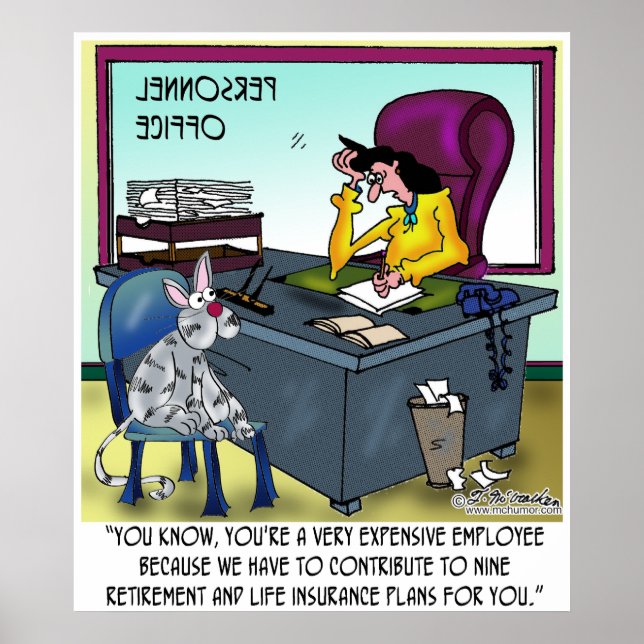 Cat Has 9 Life Insurance Plans Poster (Front)