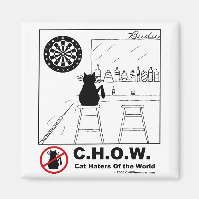 Cat Haters Dartboard Magnet (Front)