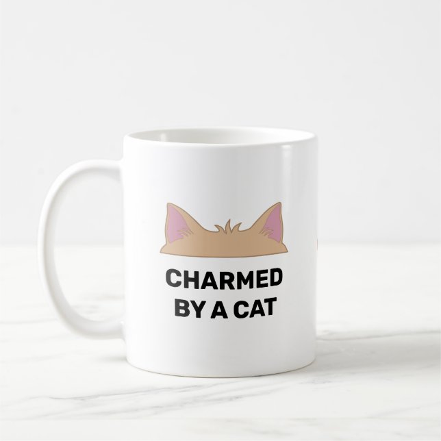 Cat Head & Personalized Funny Cat Quote Coffee Mug (Left)