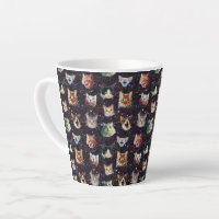 Cat Heads in Outer Space Funny Galaxy Pattern