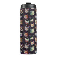 Cat Heads in Outer Space Funny Galaxy Pattern