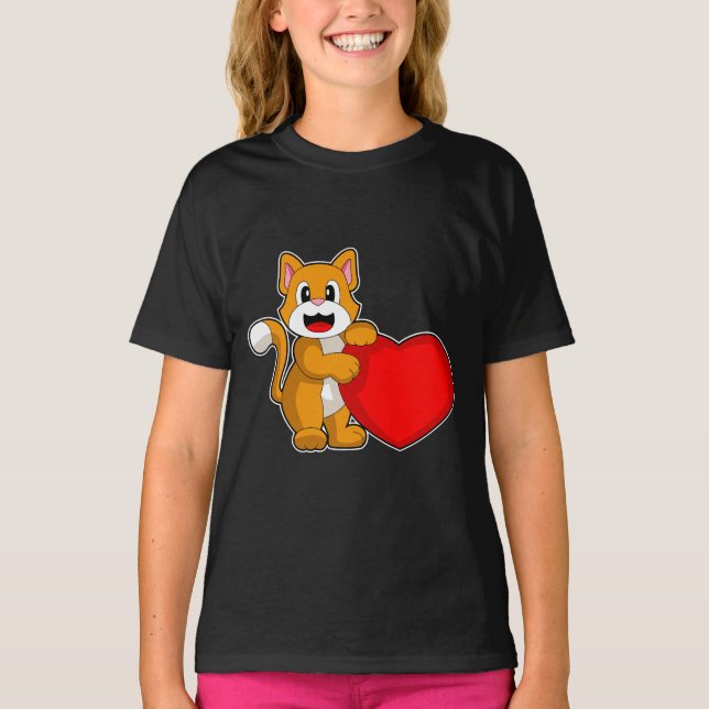 Cat Heart T-Shirt (Front)