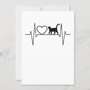 Cat Heartbeat Invitation