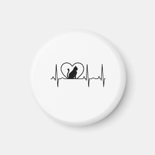Cat Heartbeat with Heart Magnet