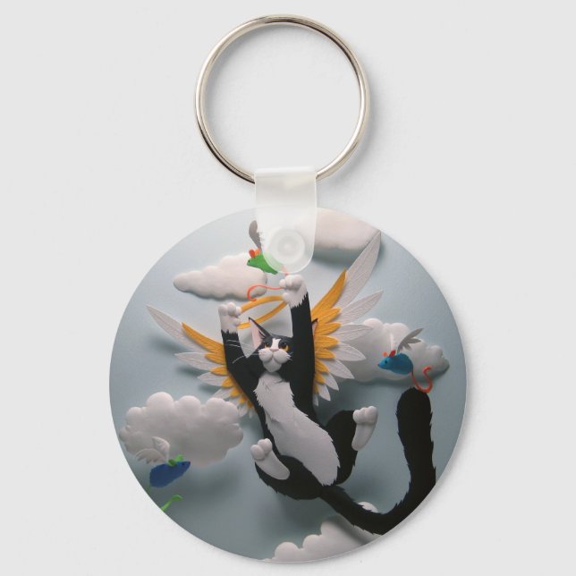 Cat Heaven Keychain (Front)