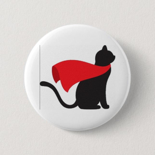 Cat Hero 2 Inch Round Button (Front)