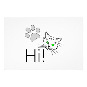 Cat - Hi! Photo Print