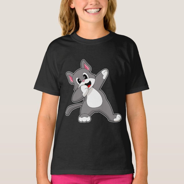 Cat Hip Hop Dance T-Shirt (Front)