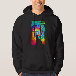 Cat Hippie Tie Dye Cat   Hoodie