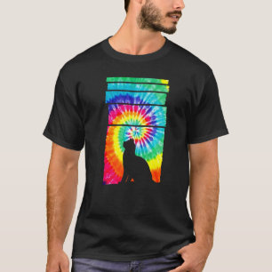 Cat Hippie Tie Dye Cat T-Shirt