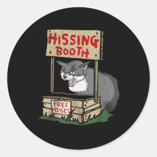 Cat Hissing Booth Free Hisses Classic Round Sticker