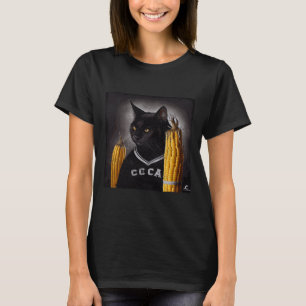 Cat Hockey Corn On The Cob T-Shirt