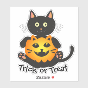 Cat Holding Jack-o'-Lantern