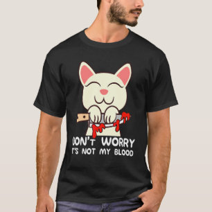 Cat Holding Knife It Is Not Mine Costume T-Shirt