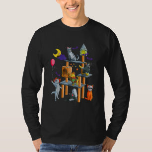 Cat Horror In Park Halloween For Cat Kitty 1 T-Shirt