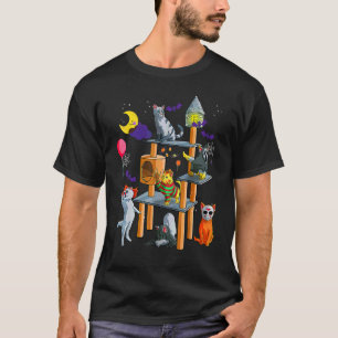 Cat Horror In Park Halloween For Cat Kitty T-Shirt
