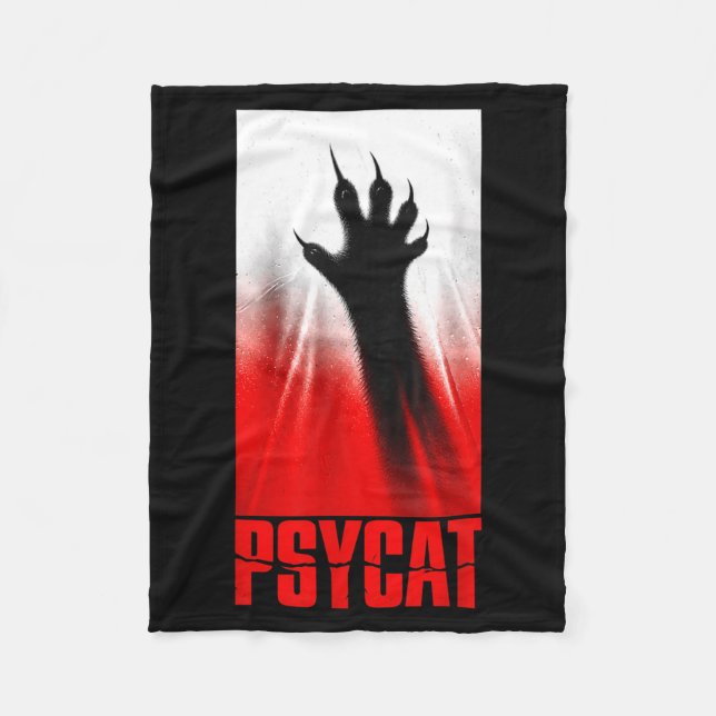 Cat Horror Movie Fleece Blanket (Front)
