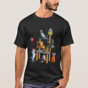 Cat Horror Movies Halloween For Cat Kitty T-Shirt