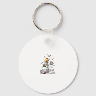 Cat Horror Movies Lazy Halloween Costume for Felin Keychain