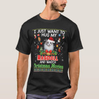 Cat Hug My Ragdoll Cat Watch Christmas Movies Kitt