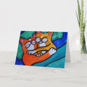 Cat Hugs I Love You Kitties Card