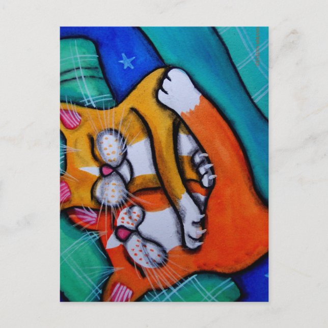 Cat Hugs Postcard (Front)