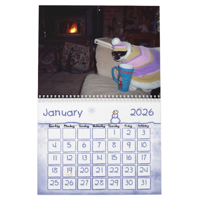 CAT HUMOR CALENDAR (Jan 2026)