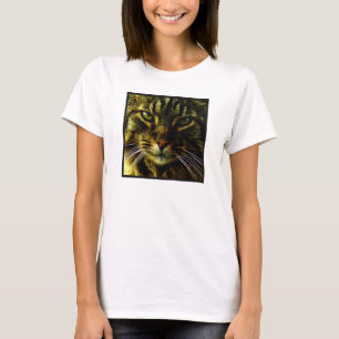 Cat Hypnotizing Look Photo T-Shirt