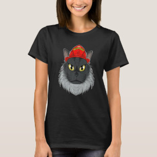 Cat I Fireman Cat I Firefighter Maine Coon Cat T-Shirt