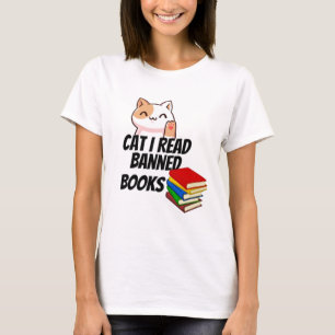 Cat I Read Banned Books T-Shirt