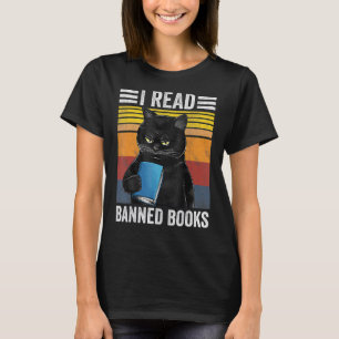 Cat I Read Banned Books Week  Bookworms Reading Bo T-Shirt