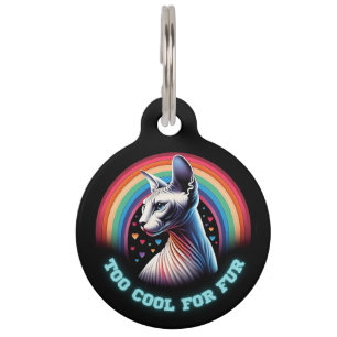Cat ID Tag Personalized Sphynx Cats Address Name