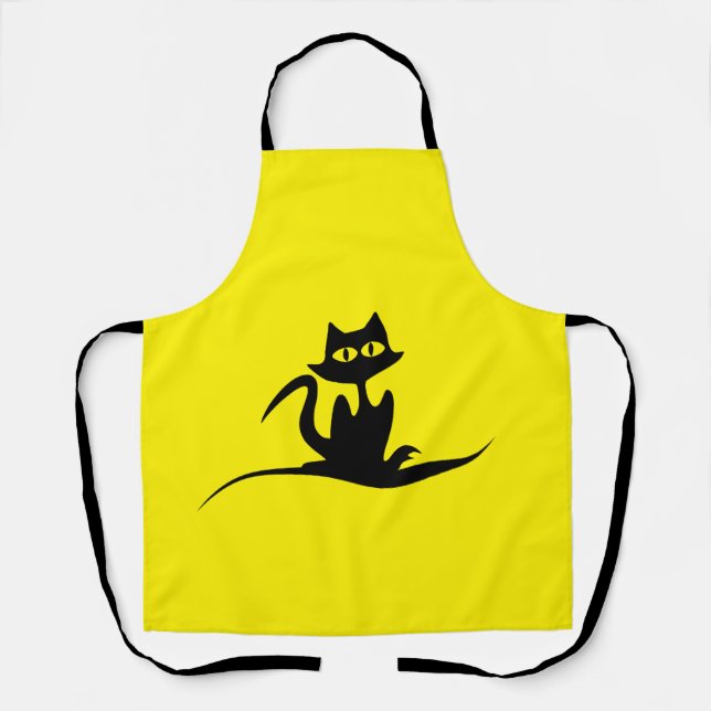Cat Illustration Apron (Front)