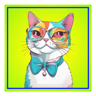 Cat Illustration Clipart Photo Print