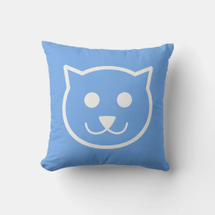 Cat Illustration custom colour throw pillow