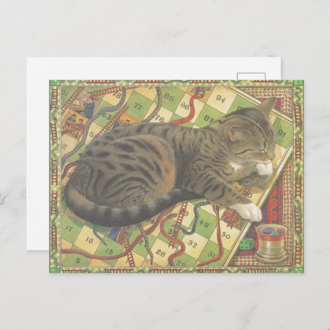 Cat Illustration Postcard (Front/Back)