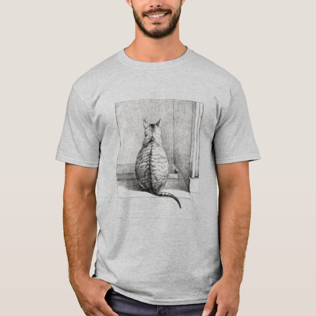 Cat Illustration T-Shirt (Front)